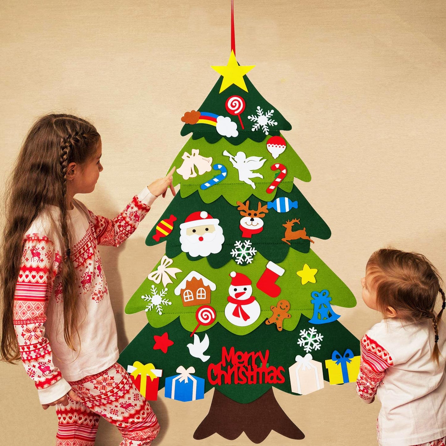 Kids Felt Christmas Tree with Light