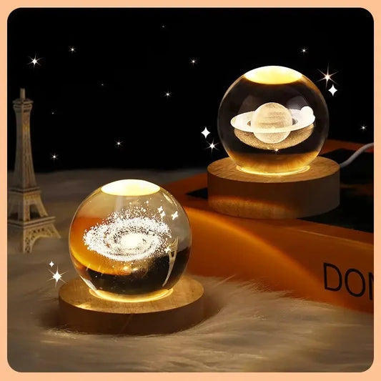 Galaxy  Crystal Lamp