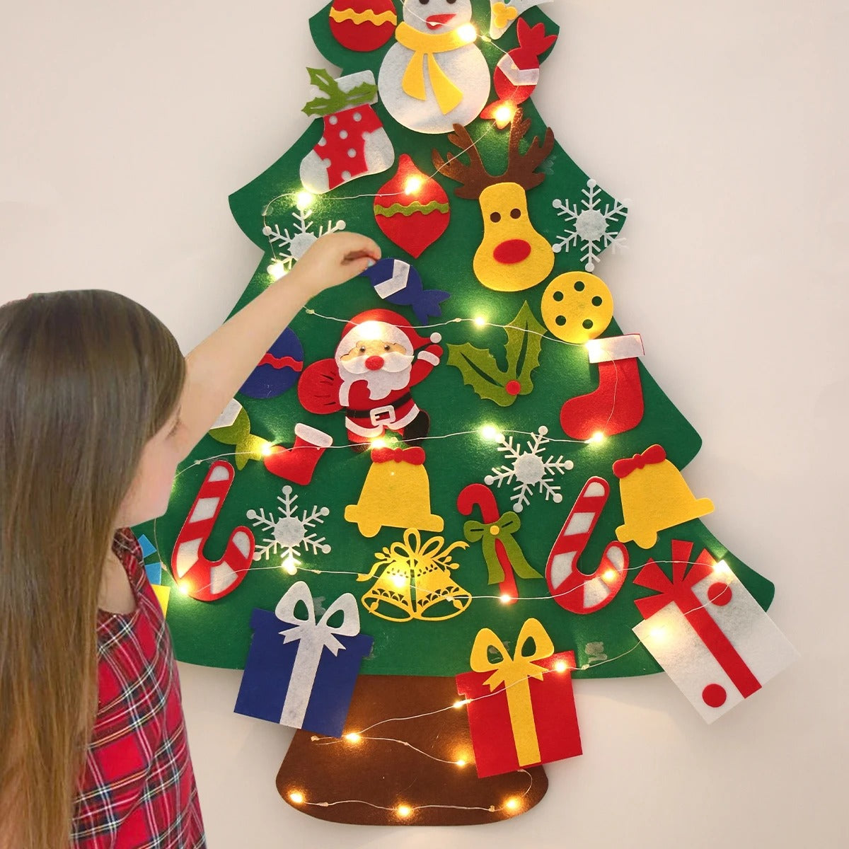 Kids Felt Christmas Tree with Light