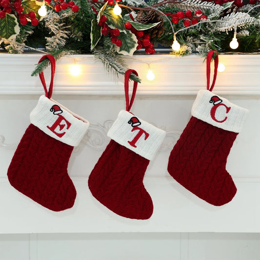 Alphabet Knitting Socks Christmas