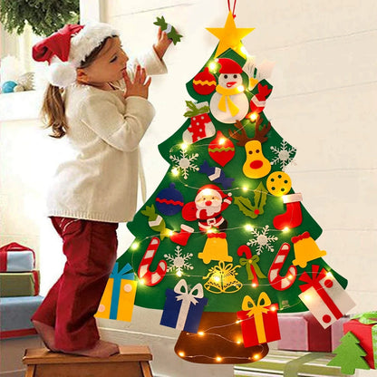 Kids Felt Christmas Tree with Light