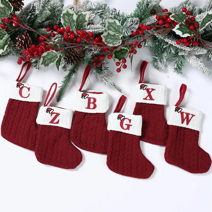 Alphabet Knitting Socks Christmas