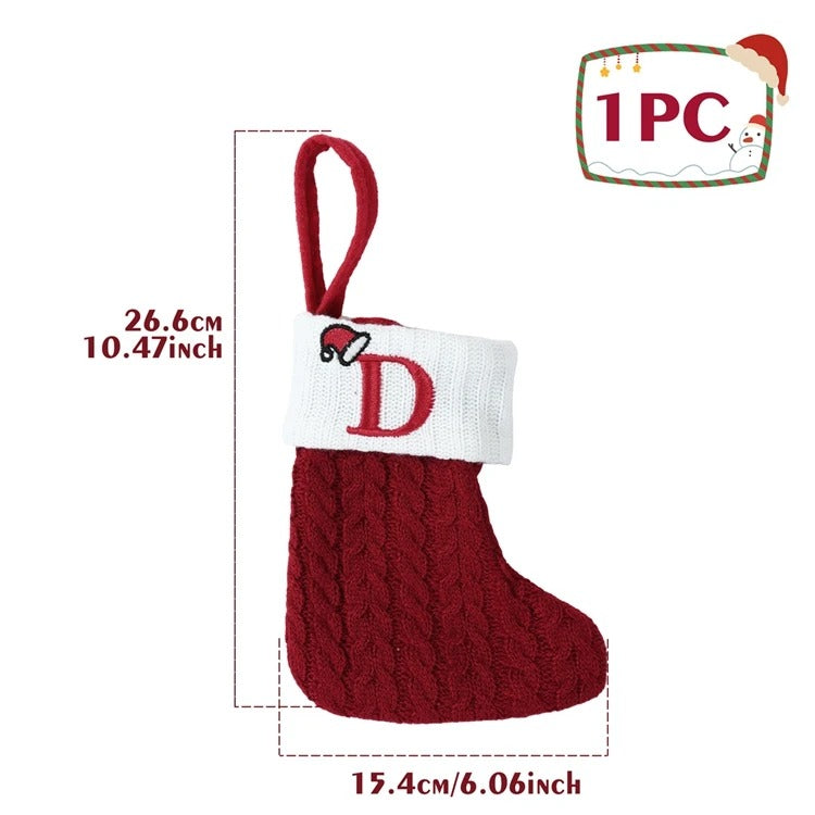 Alphabet Knitting Socks Christmas