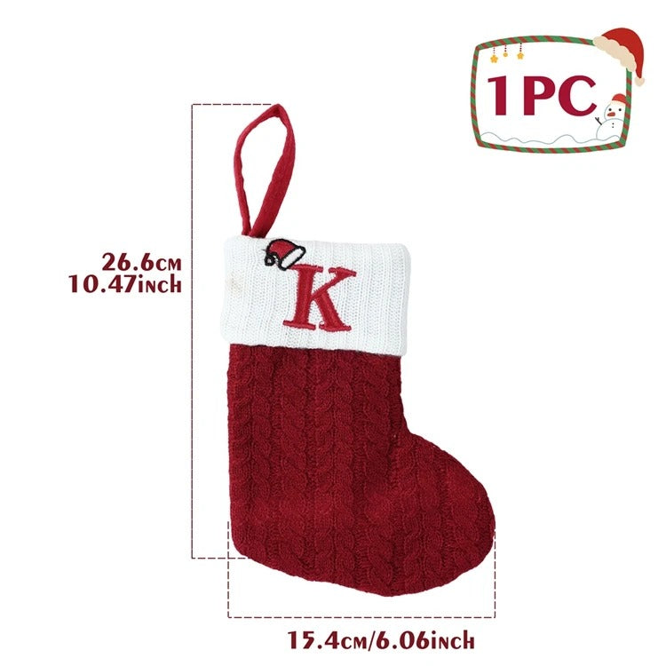 Alphabet Knitting Socks Christmas