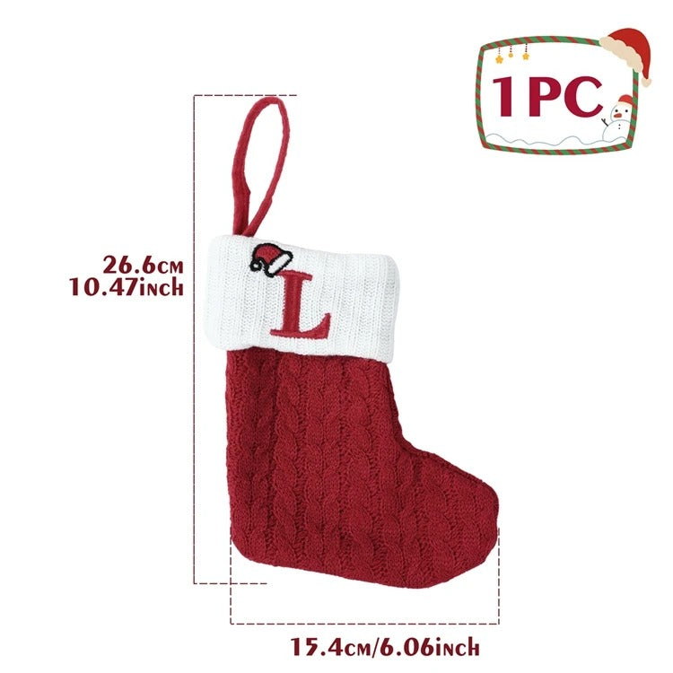 Alphabet Knitting Socks Christmas