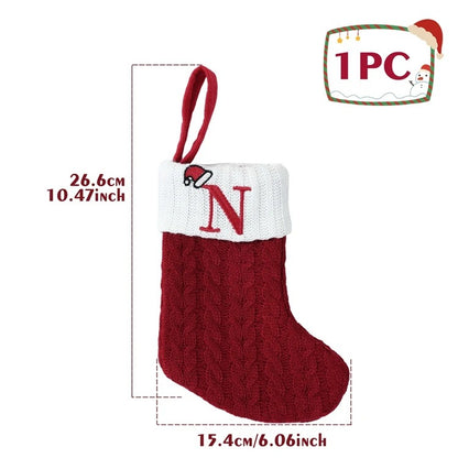 Alphabet Knitting Socks Christmas