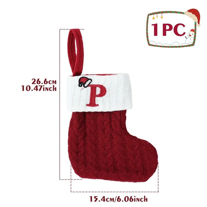 Alphabet Knitting Socks Christmas