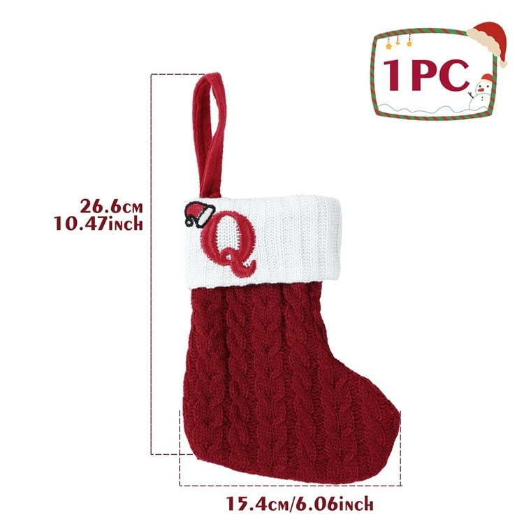 Alphabet Knitting Socks Christmas