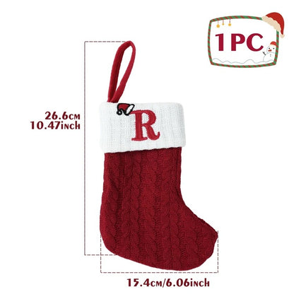 Alphabet Knitting Socks Christmas