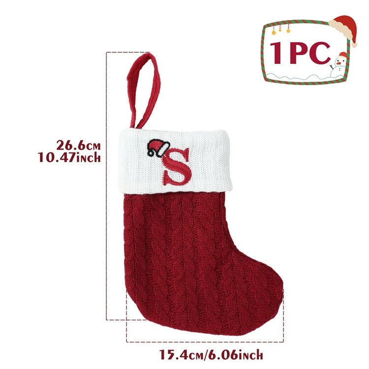 Alphabet Knitting Socks Christmas