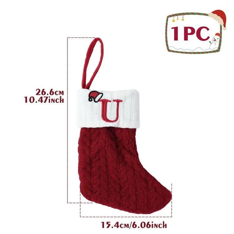 Alphabet Knitting Socks Christmas