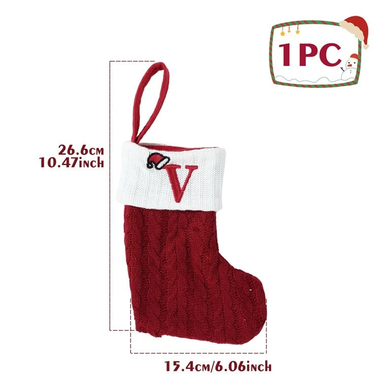 Alphabet Knitting Socks Christmas