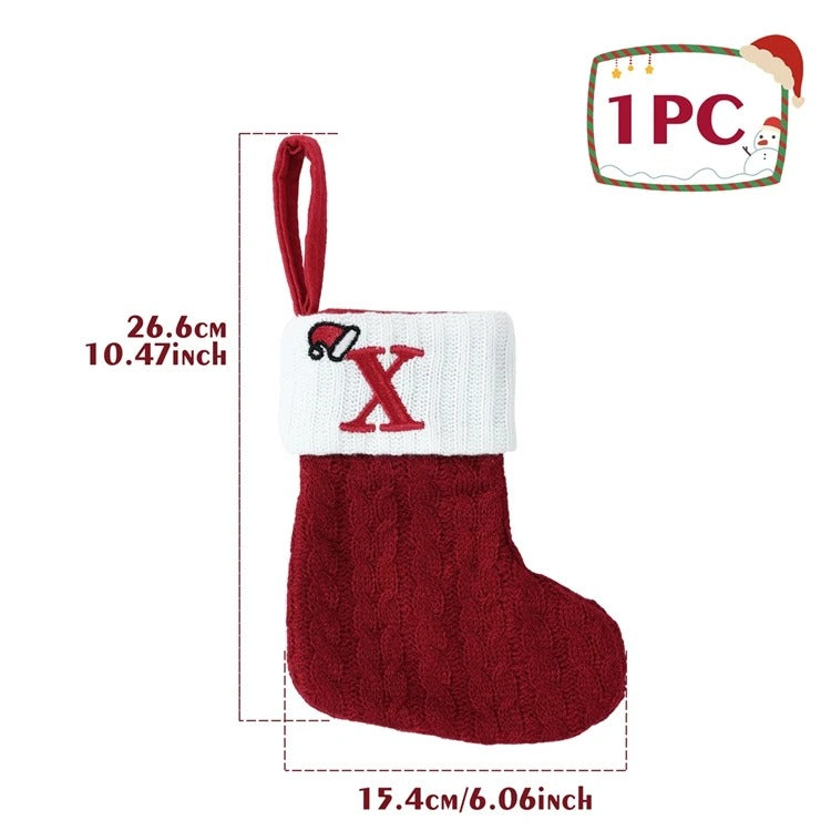 Alphabet Knitting Socks Christmas