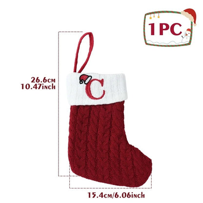 Alphabet Knitting Socks Christmas