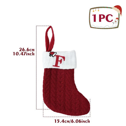 Alphabet Knitting Socks Christmas