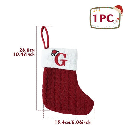 Alphabet Knitting Socks Christmas