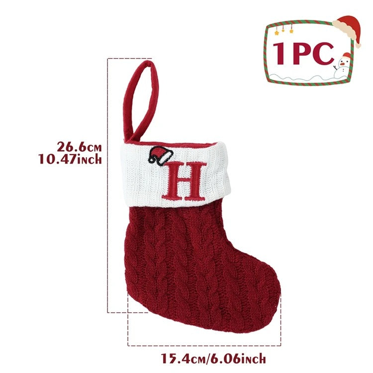 Alphabet Knitting Socks Christmas